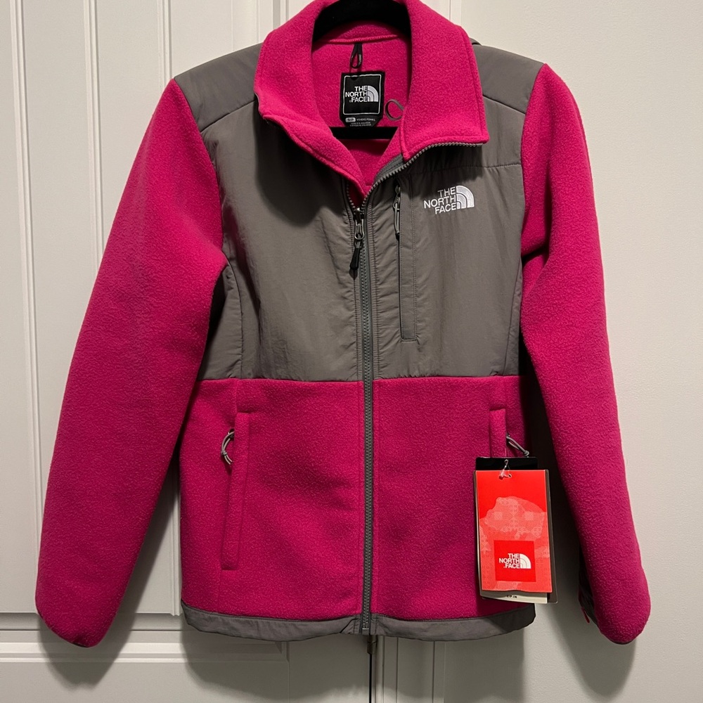 The North Face Women’s Fuchsia and Gray Denali Jacket